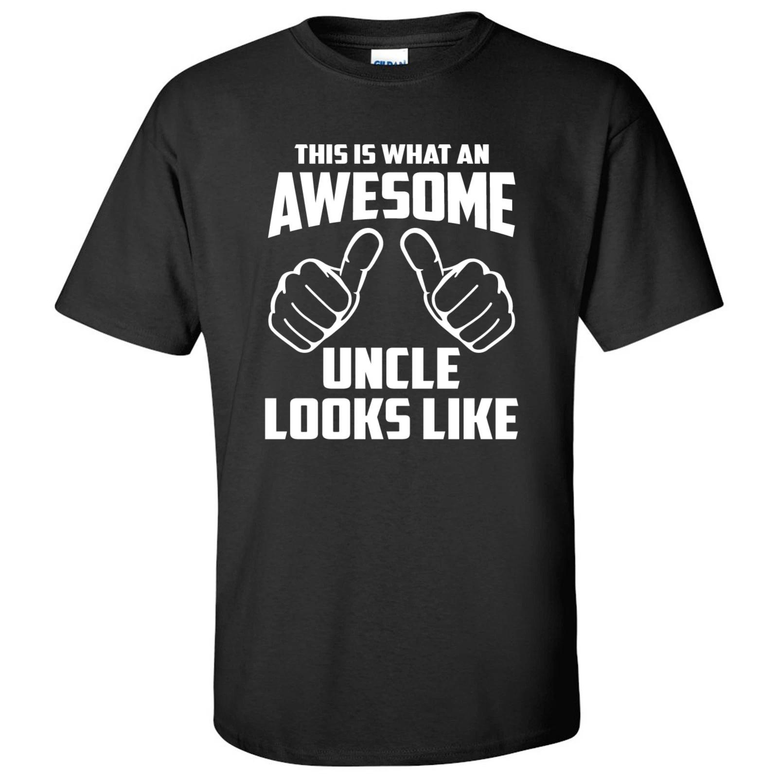 This is What an Awesome Uncle Looks Like - Funny Family Short Sleeve T-Shirt M