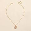 Elegant Gold Zircon Pearl Necklace - Niche Clavicle Design, Fashionable Pendant Jewelry for Women