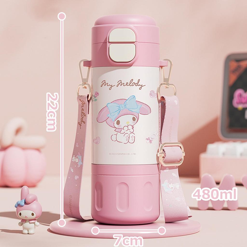 Vacuum Insulated Stainless Large Keeps Drinks Hot or Easy to Perfect for and Outdoor Unisex Thermos, 480ml, Steel, Lightweight, Capacity, Cold,