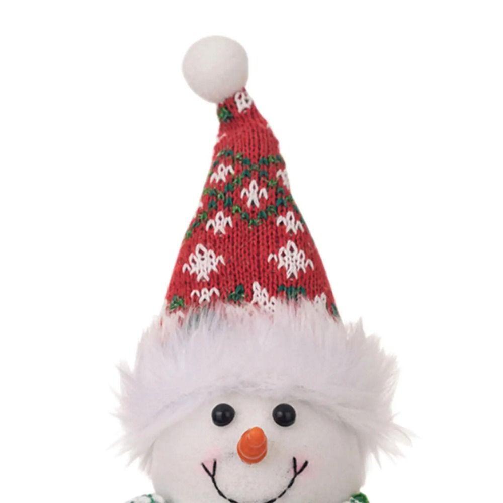Cartoon Christmas Snowman Doll Toys Snowflake Luminous Snowman Ornament  New Year Gift