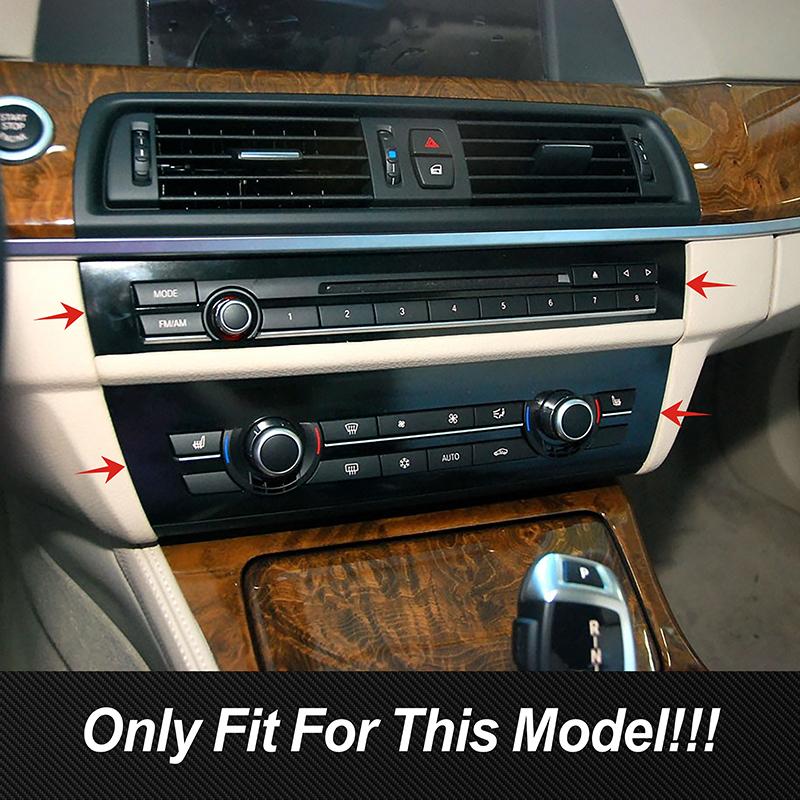 Carbon Fiber Color Center Console CD Frame Decoration Cover Trim For BMW 5 Series F10 2011-2017 Car Styling Interior Accessories