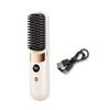 Portable Hair Straightener Brush 4 Temperature Adjustable LED Display Fast Heating Cordless Electric Hot Brush Curly Hair Styling Detangling Comb
