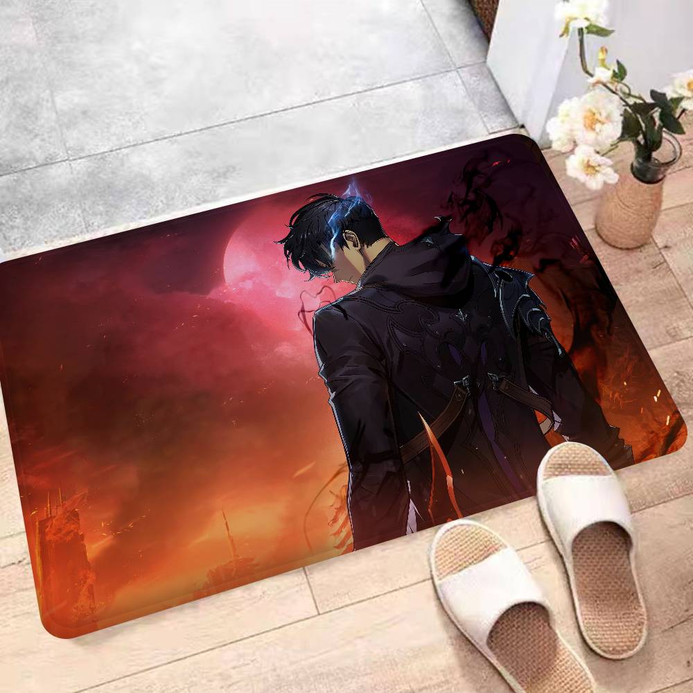 Japanese Manga Solo Leveling Bathroom Mat Non-Slip Laundry Room Mat Laundry Decor Balcony Child Living Room Toilet Rug