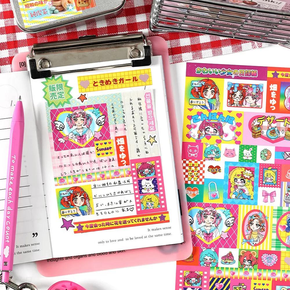 

1Pcs Rainbow Dream Series Y2K Decorative Stickers for Scrapbooking DIY Photo Card Decoration Collage Material