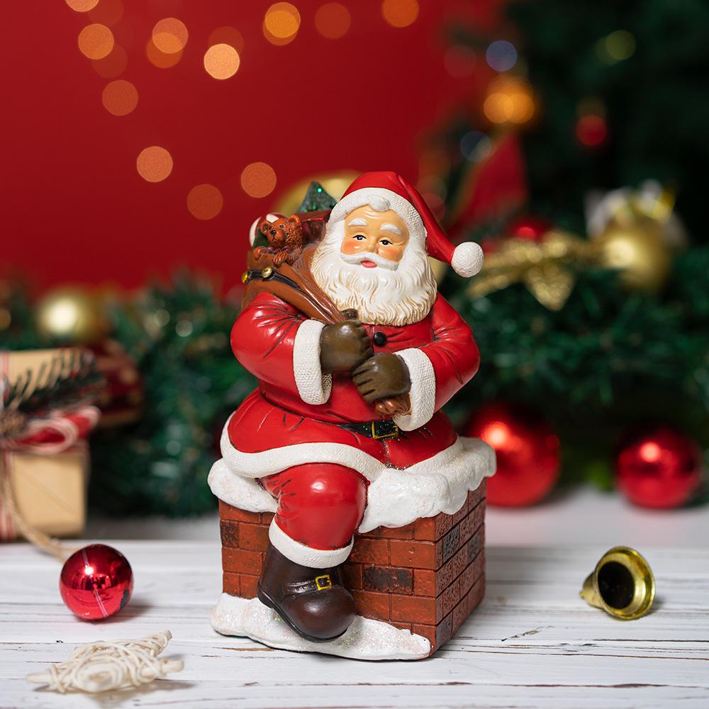 New Resin Santa Christmas Ornaments: Festive Home & Living Room Decorations
