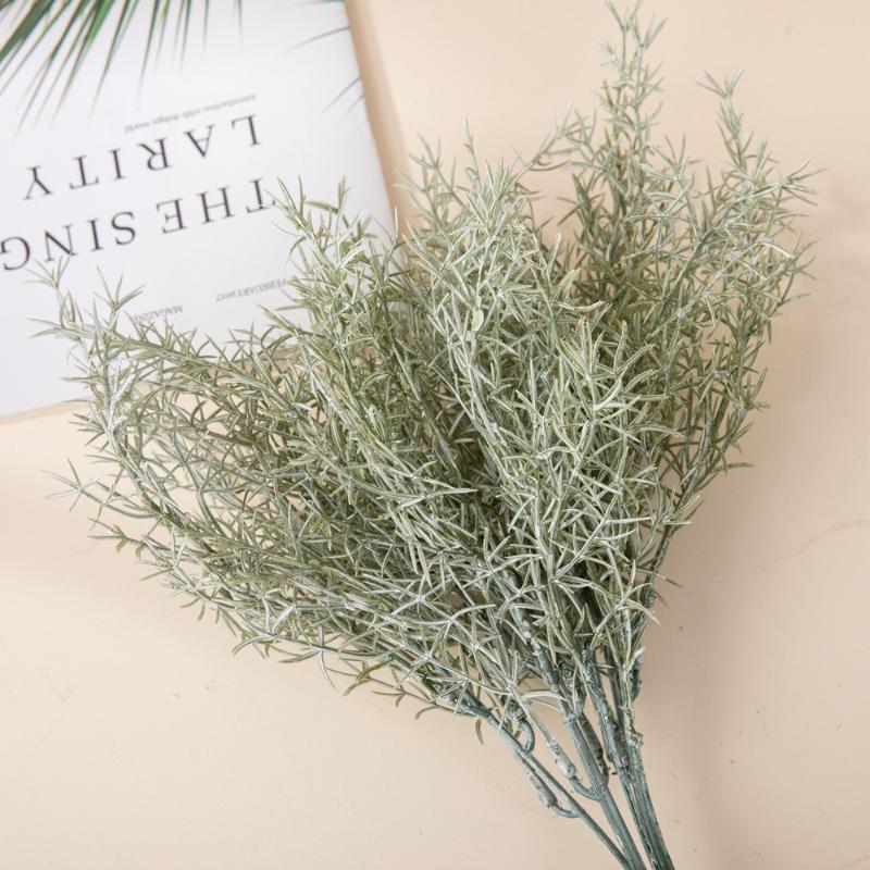 Artificial Rosemary Stems Fake Greenery Plants Realistic Faux Herb For Home Office Garden DIY Decoration Wedding Party Supplies
