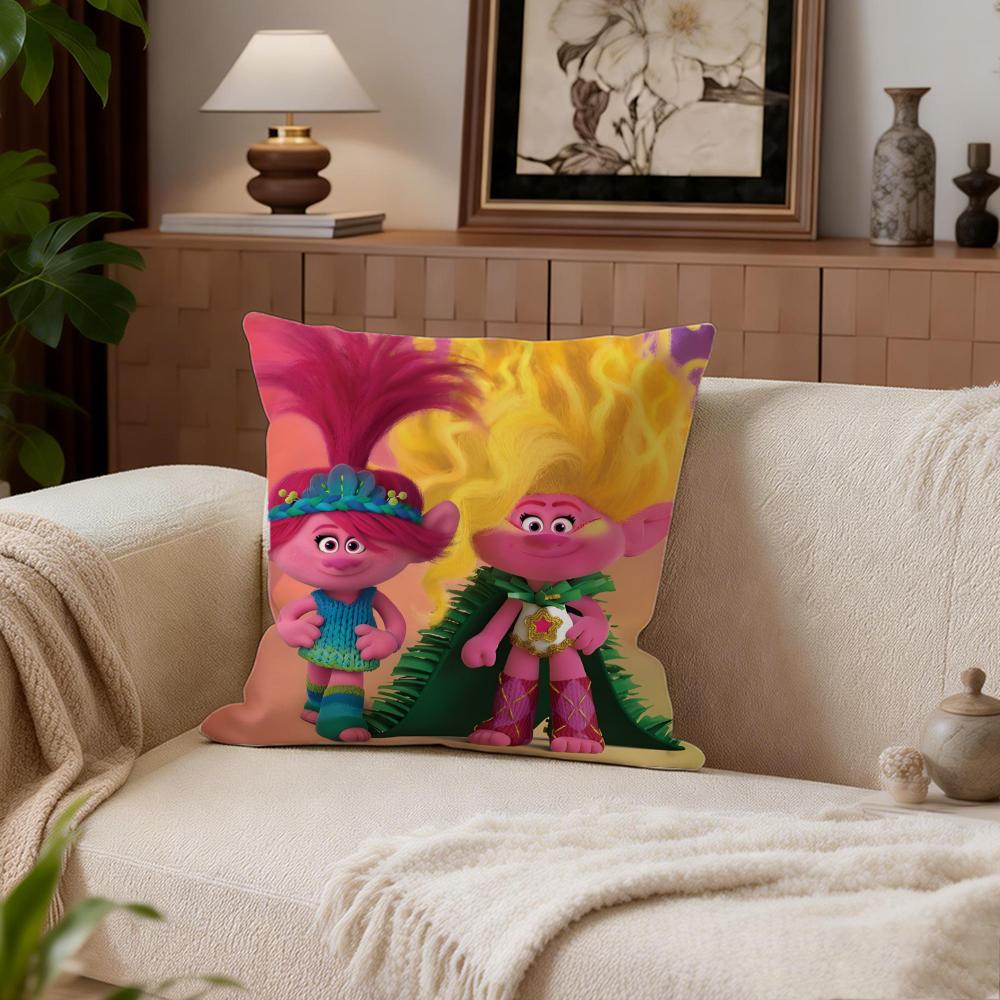 Kids Trolls Cushion Cover Cushion Cover Set 4Pcs 50x50 45x45 40x40 Pillowcase Decorative Sofa Home Decor