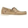 Mens Leather Contrast Laces Boat Shoes