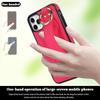 For iPhone 11 Pro Max Case Wave Pattern Wristband Kickstand PU+TPU Phone Cover