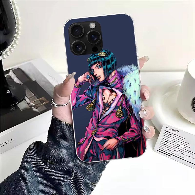 

JoJo Adventure Бруно Буччеллати Мягкий чехол для телефона для iPhone 11 17 Air 16E 16 Pro Max 15 + 14 Plus 13 Mini 12 Apple 7 SE 8 Fundas iPhone 17 Pro Max