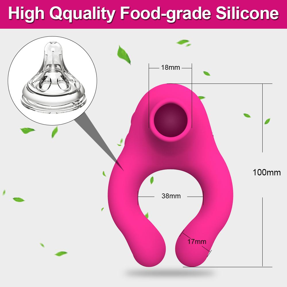 10 Frekvens sugende Vibrator Sex Shop Penisring Clit Suger Cock Ring Voksenprodukter Pungmassasjeapparat Sexleketøy for par