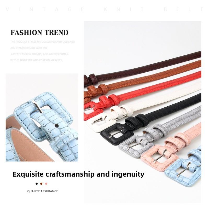 Mary Women's belt fashion decorative belt women's stone pattern buckle belt women's