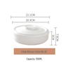 Bone China White Ceramic Steamer Basket with Lid: Deep Steaming Plate for Rice and Dishes
