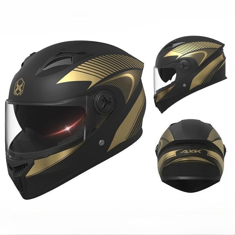 Motorcycle Helmet Men's Winter Warm Locomotive Electric Car Women's Four Seasons Universal Safety Helmet