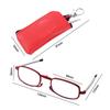 Resin Black Frame Women's Reading Glasses Folding Reading Glasses With Storage Bag Key Chain
