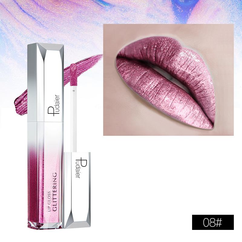 Pudaier Rossetto lucidalabbra idratante perlato Star Glitter Lip Gloss