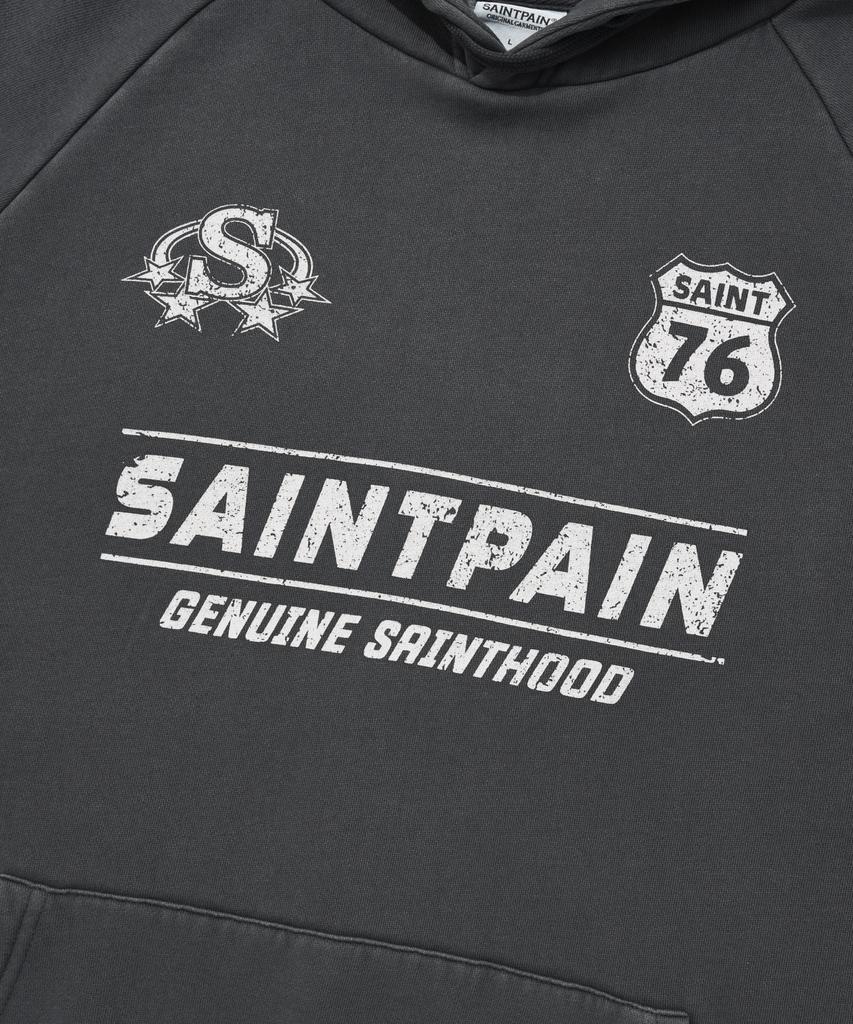 Sp Garment Dying League Hood-Charcoal