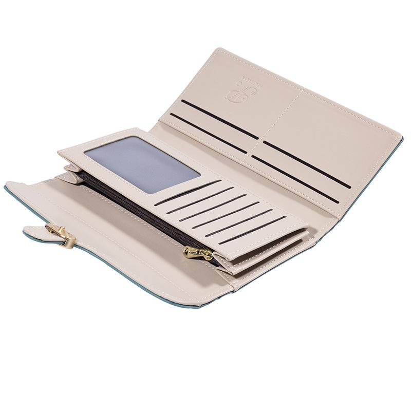 Long Wallet Women's PU Leather Foldable Expandable Multifunctional Large Capacity Women's Wallet