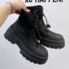 2024 new snow boots vibe wind outdoor function wind thick-soled short boots trendy men 4722-A