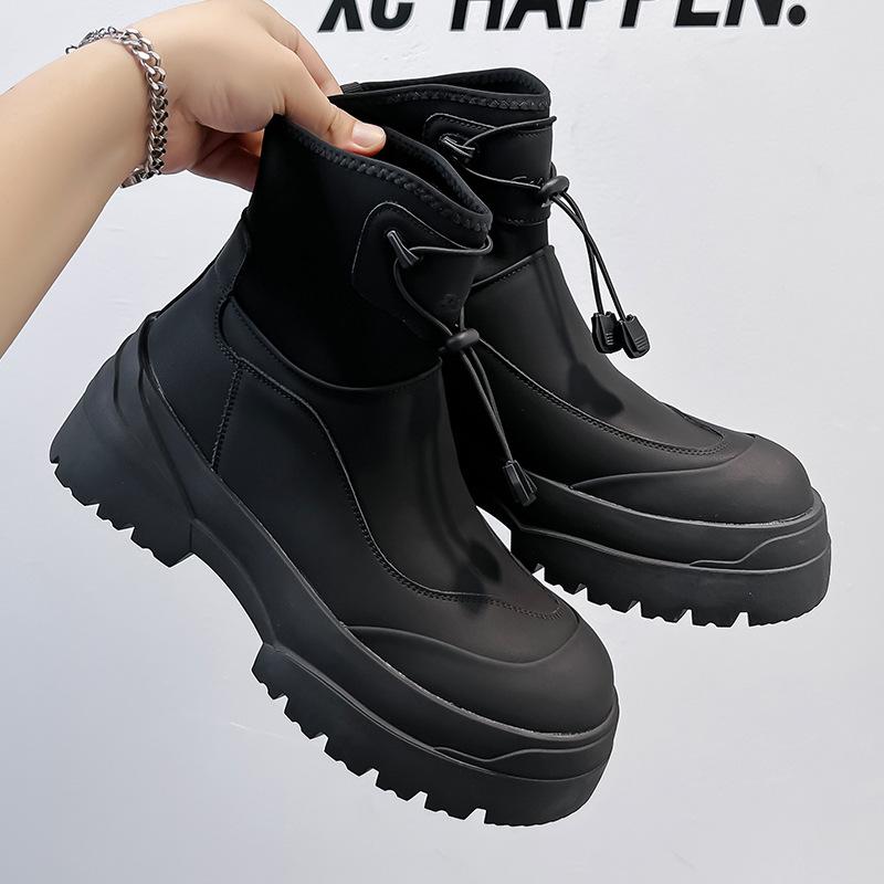 2024 new snow boots vibe wind outdoor function wind thick-soled short boots trendy men 4722-A