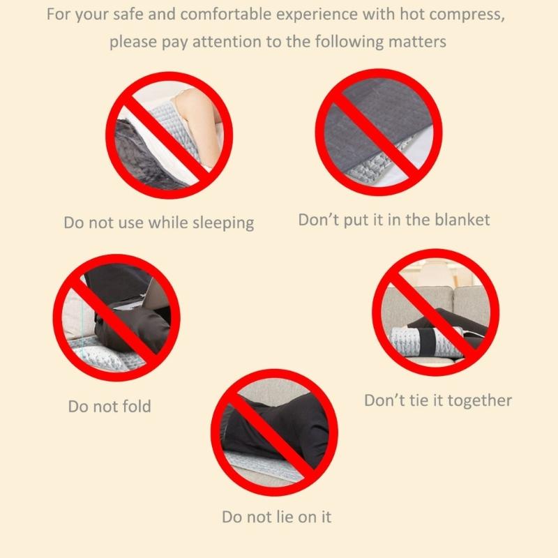 Heated Blanket 6 Adjustable Heat Levels 110V Auto Shut Off Timer Soft Fabric For Home Office Use