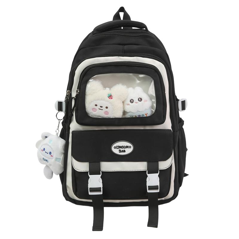 

Студенческий рюкзак Женский Легкий Вместительный Рюкзак чёрный