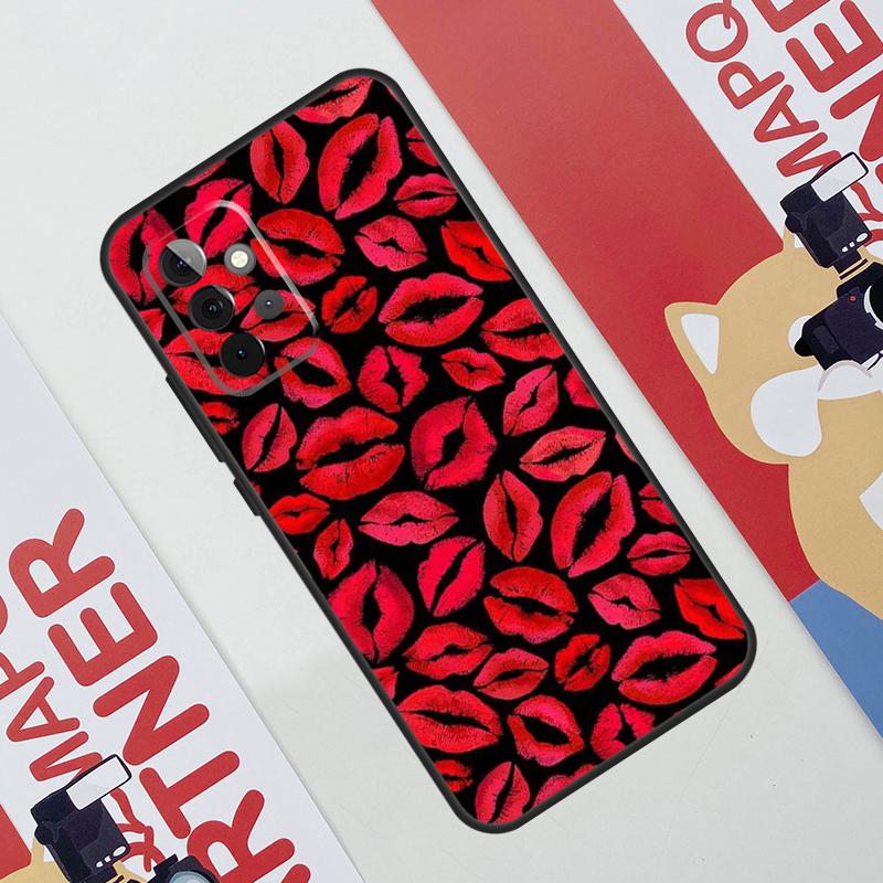Lipstick Love Fashion Case For Samsung Galaxy A06 A16 A36 A56 A55 A35 A33 A53 A13 A23 A17 A54 A34 A14 A52 A32 A15