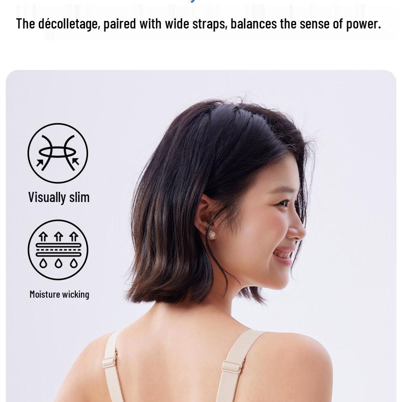 Seamless Women's Gathered Bra for Small Busts: Reduces Underarm Fat, Lifts, Shockproof, Anti-Sagging, Soft Support, Beautiful Back Design.