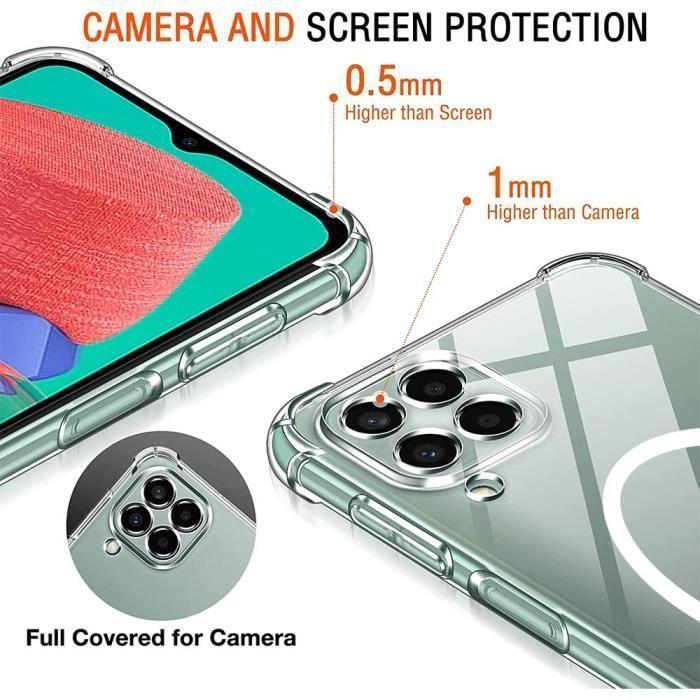 Coque Silicone pour Samsung Galaxy M33 5G - BOOLING - Transparent - Souple - Rebords surélevés - Moderne