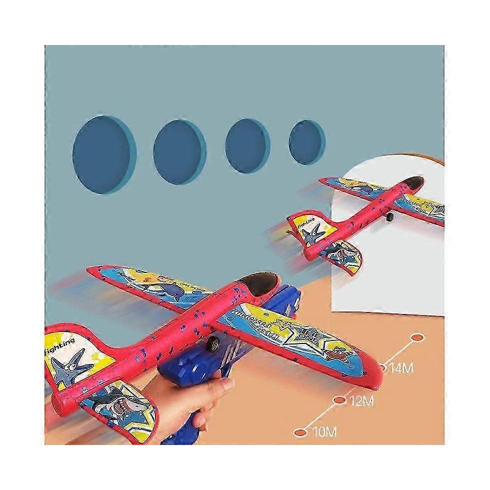 Plane Gun Airplane Launcher Toy Catapult Outside Flying Launcher Outdoor Toys