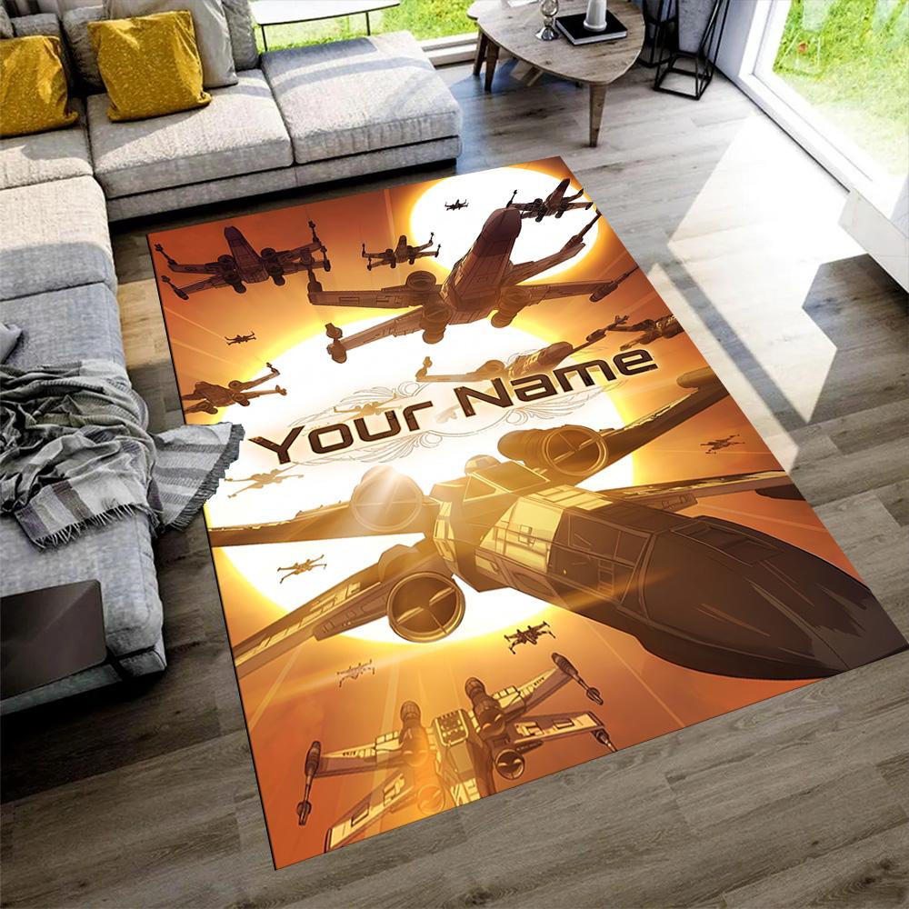 Star Wars Personalized Name Carpet Perfect for Outdoor Foyer Dining Room Decorate room Antislip Carpet Decorate Offices Birthday/Christmas Gift