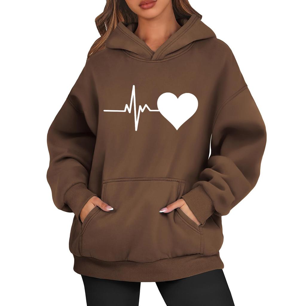 Womens Hoodies Oversized Sweatshirts Long Sleeve Casual Pullover Hooded Sweatshirt Tops