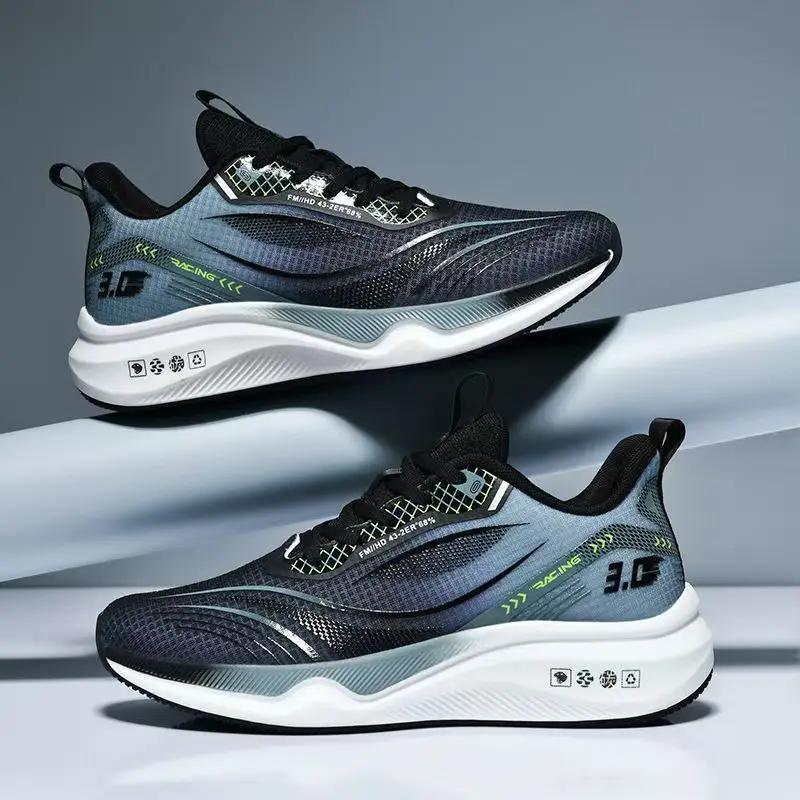 

Новые кроссовки для бега Летние Tenis Masculino Новые фитнес-тесты Кроссовки с амортизацией для учеников средней школы Мужская обувь 44 прохладный черный