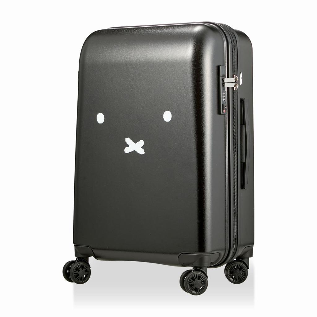 Hapitas Nejžhavější téma Miffy Face Design Face - roztomilost! Kufr, Řada, HAP2249, 60L, 3,8kg, Střední, B129, Černá/Stříbrná