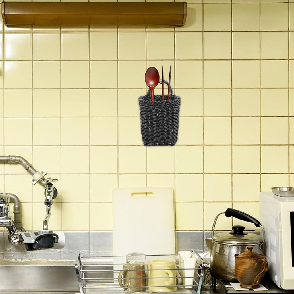 MAGICLULU Woven Storage Hanging Basket Decorative Wall Basket Organizer Flower Basket Imitation Rattan Storage Basket for Plants Key Sunglasses for