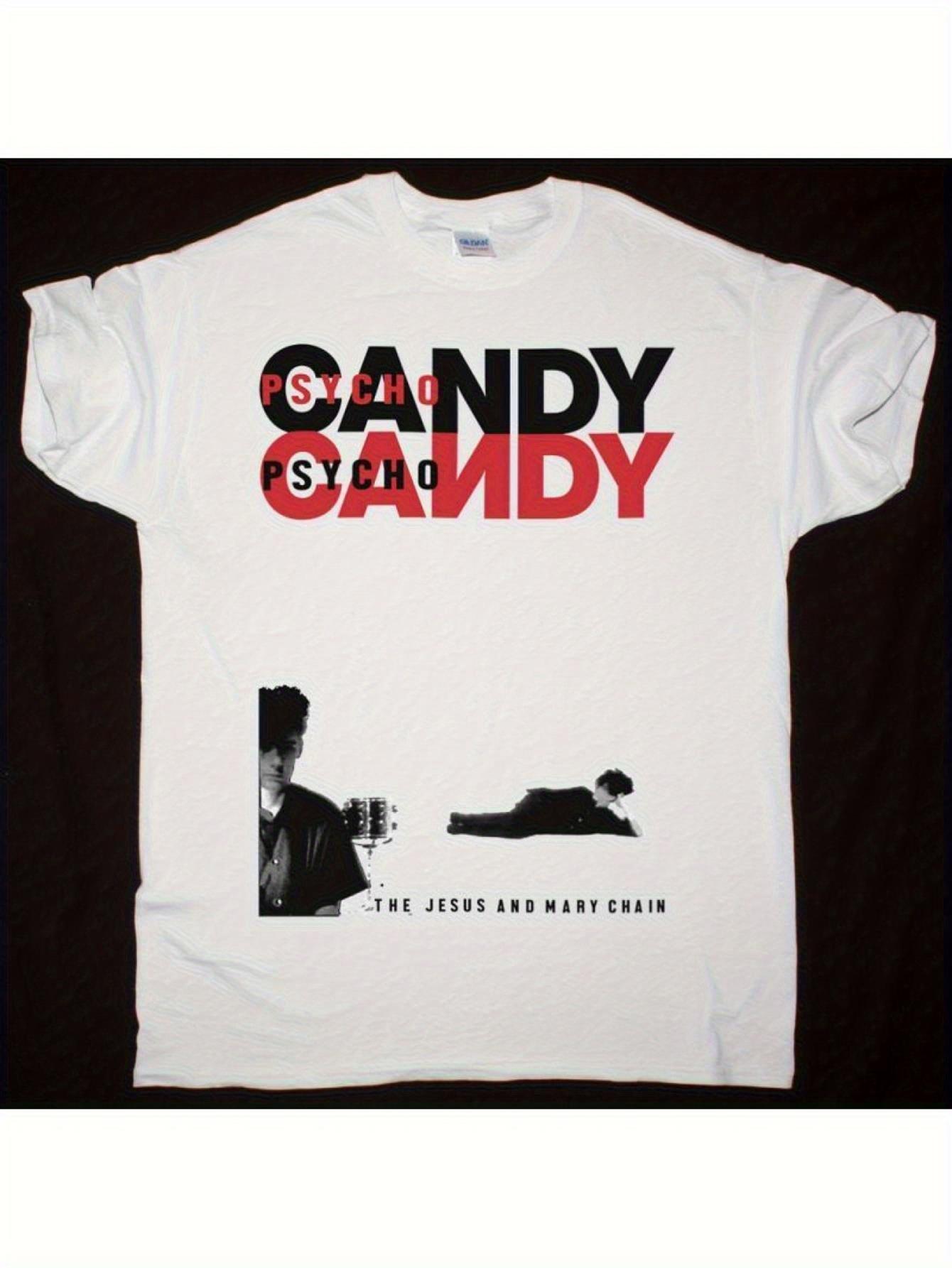 

The Jesus and Mary Chain Psycho Candy Graphic Cotton T-Shirt- Bold Band Print Unisex Tee XL