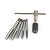 Adjustable T-shaped Tap Wrench, Hand Tap Drill Set M3-M12, Used for Manual Thread Tapping and Drilling, Tap and Drill Tool Set