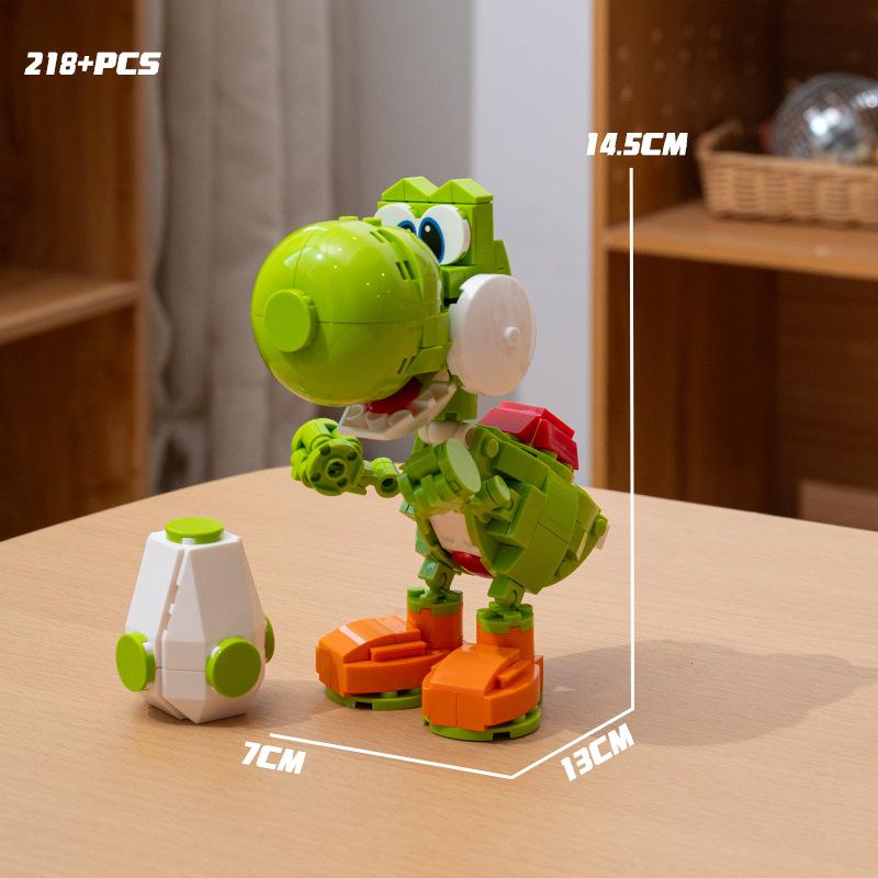 Super Mario Bros Bausteine Yoshi Luigi Stern Zusammenbau Fragezeichen MOC 3D Modell Mario Mini Ziegelstein Spielzeug für Weihnachtsgeschenk