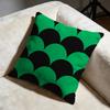 Federa Cuscino Nero e Verde Morbida Decorativa Adatta per Camera da Letto Divano Auto Viaggio