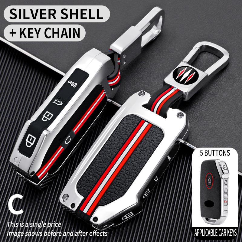Zinc Alloy Car Key Case Shell Fob For Kia Sportage  Kia Ray Sorento Soul Telluride Cerato  K5 K8 Car Interior Accessory