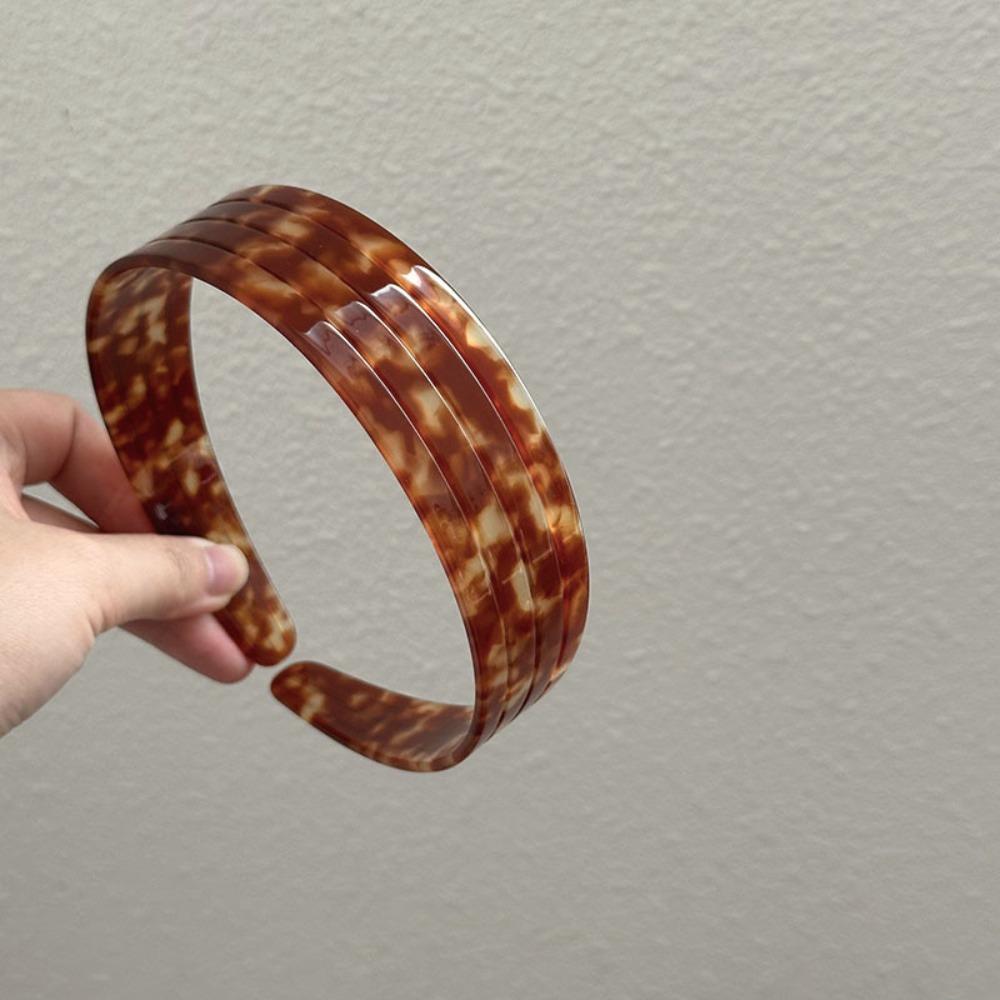 Acetate Thick Tortoise Shell Headband No Headache No Slip Wide Tortoise Shell Headband Plastic Leopard Hair Band