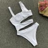 Sexy Solid One-piece Swimsuit One-piece Bikini Women's Hollow Swimsuit Beachwear Bikiini