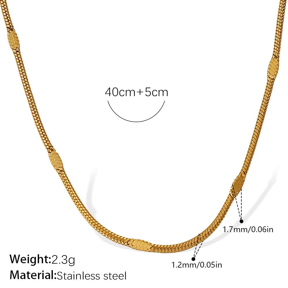 Vielseitig Und Vielfältig Kette Schlangenknochen Geprägt Kettenstil Halskette Verdrehte Kette Edelstahl Vergoldet Personalisiert Frau