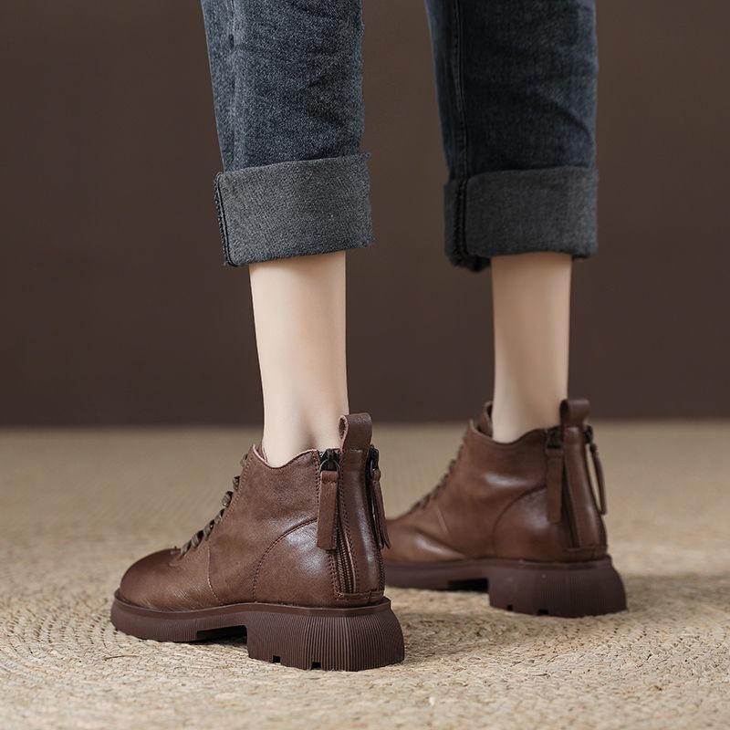 

Brown velvet British Martin boots women s 2025 autumn new short women s boots casual versatile retro short boots 35 коричневый