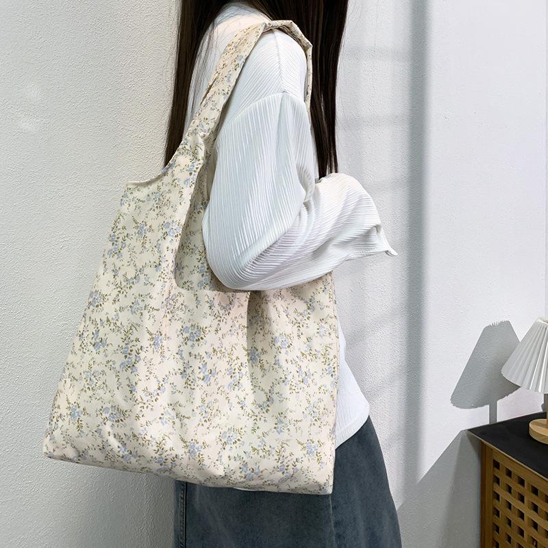 Summer Multi Pattern Retro Oil Painting Small Floral Canvas Bag One Shoulder Hand-held Large Capacity Vest Bag