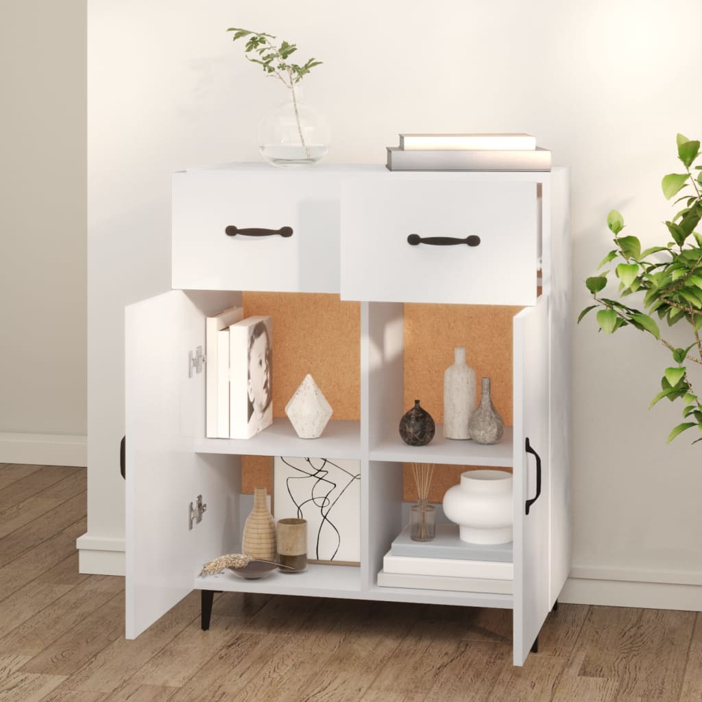 Sideboard White 69.5 X 34 X 90 Cm Particleboard