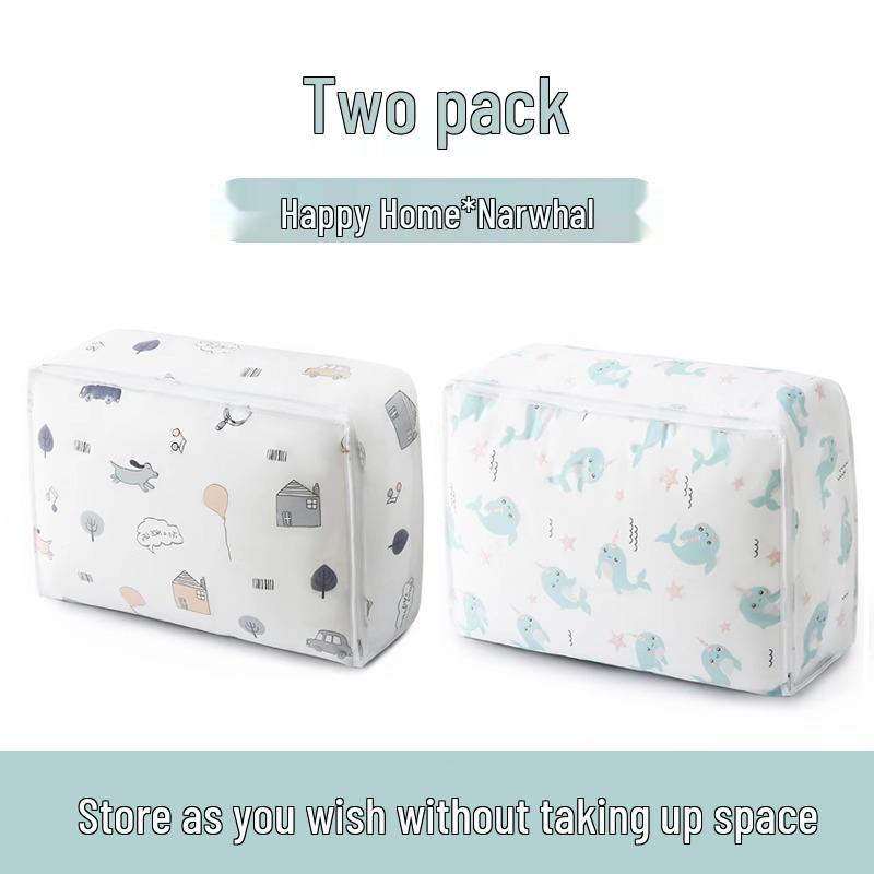 Large Capacity Zippered Storage Bag for Out-of-Season Quilts and Blankets