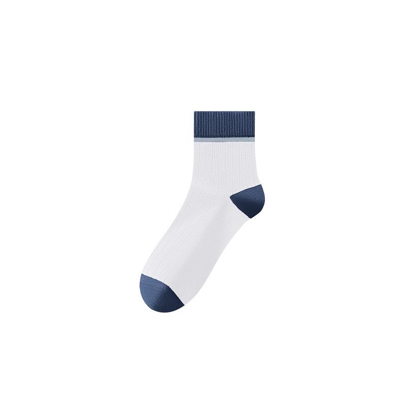 Men's Autumn and Winter Color-matched Mid-calf Socks, Casual Long Socks, Breathable, Anti-slip and Sweat-absorbing Cotton Socks