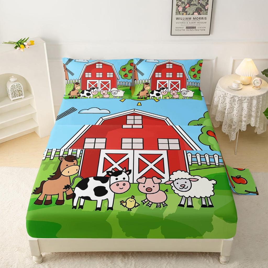 Sports Basketball Football Baseball Pattern Sheet Four-piece Bedding Set Bedroom Dormitory Bedding