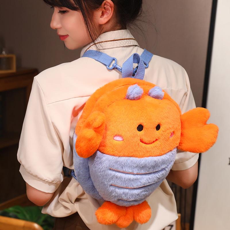 New Cartoon Plush Bag Cute Children's Doll Kindergarten Small Book Backpack Plush Doll Bag Birthday Gift